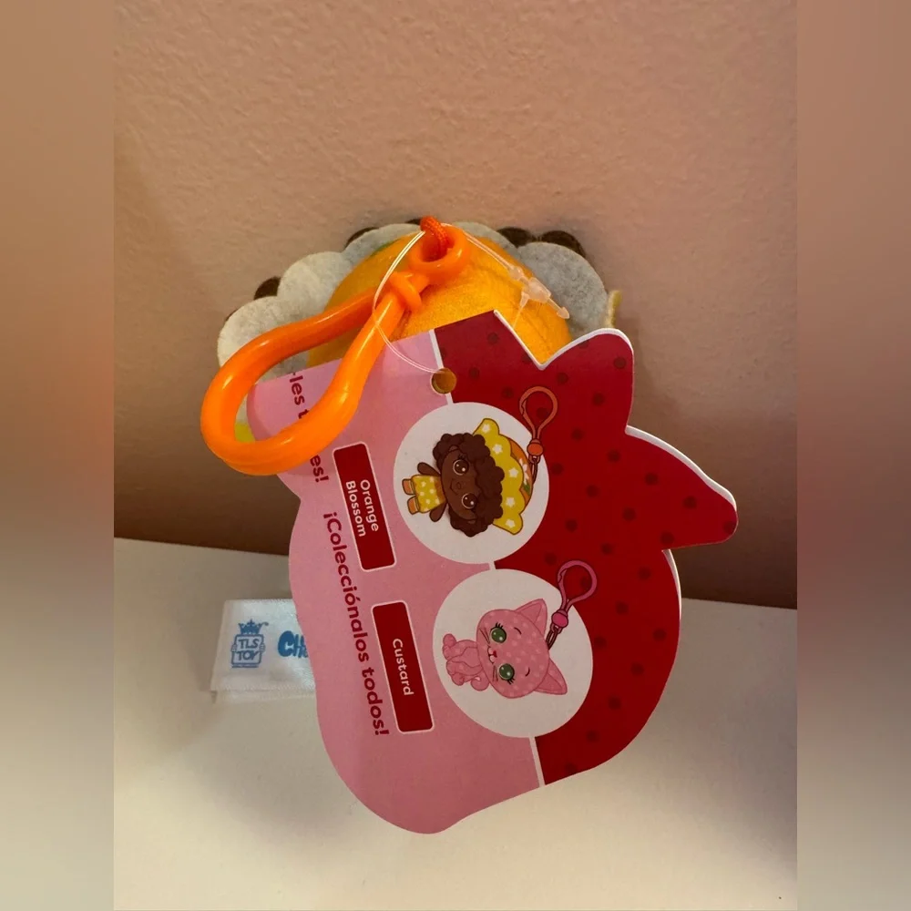 Strawberry Shortcake Orange Blossom Plush Bag Charm Keychain Clip Retro NWT